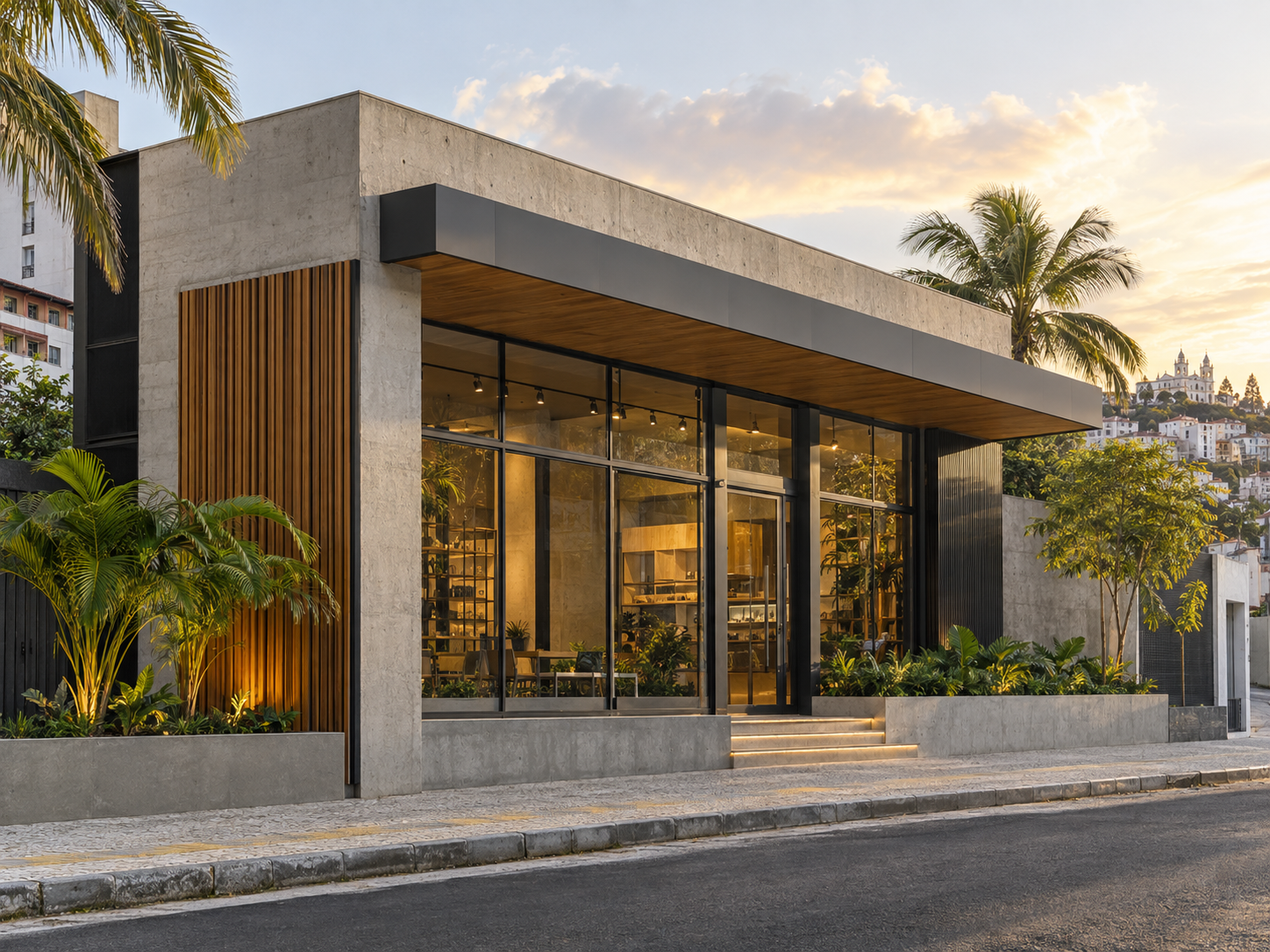 Espaço comercial contemporâneo — imagem ilustrativa